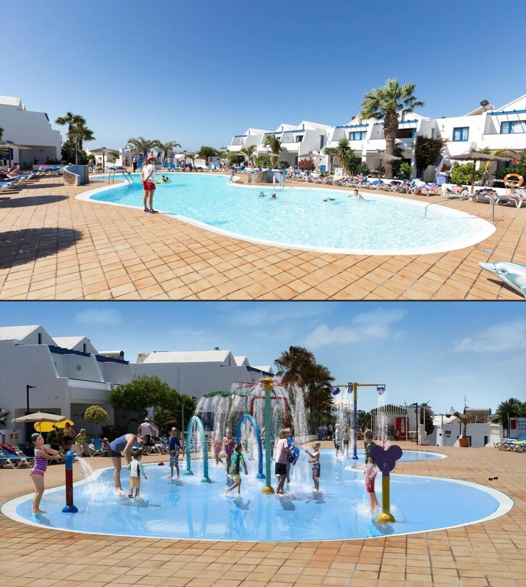 A splash pad in the Canary Islands
