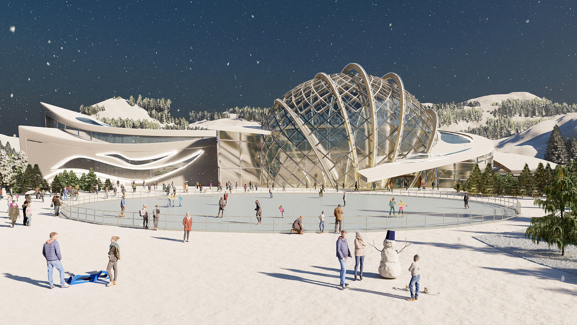 A multi-purpose ski resort