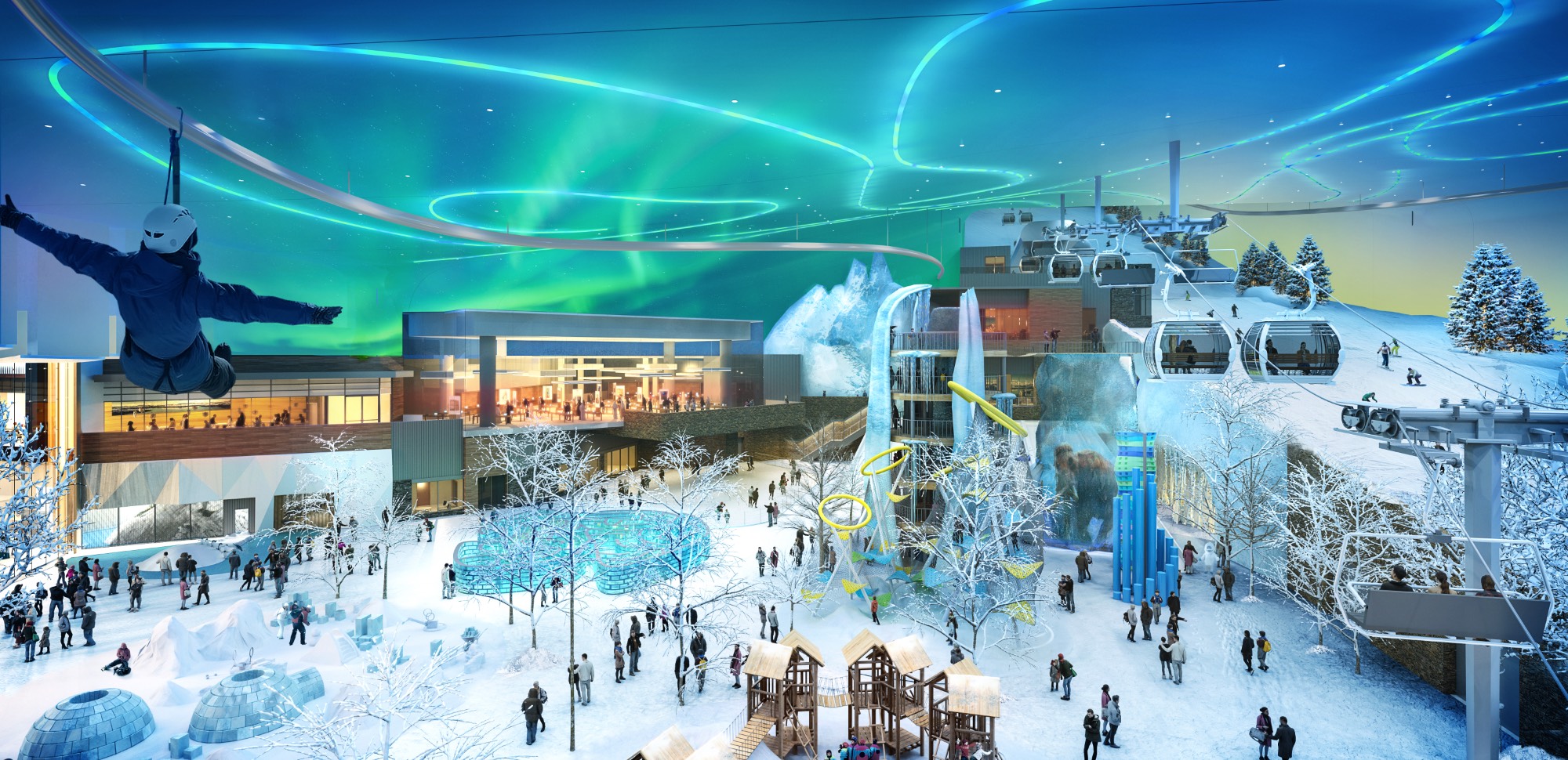 One Of The World s Largest Ski Slopes At Mall Of Saudi Saudi Arabia 