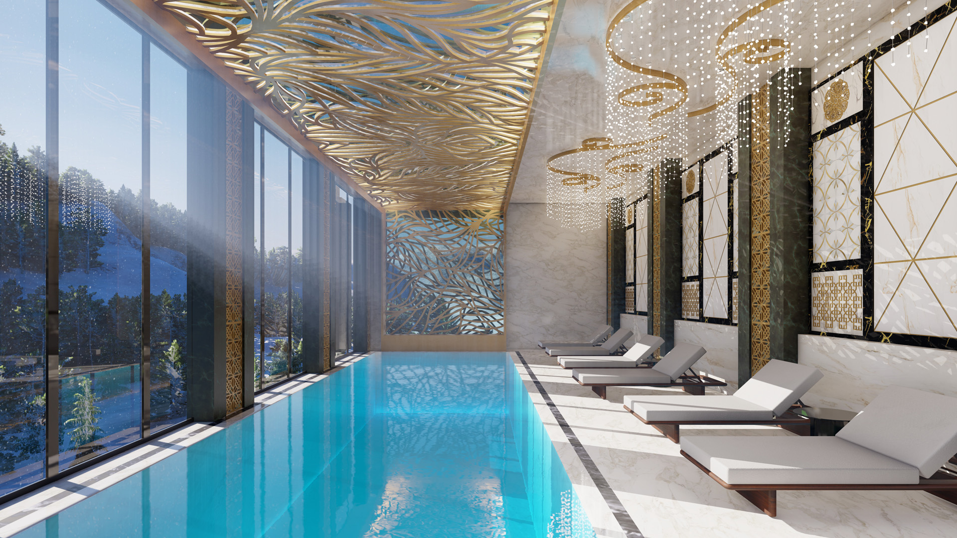 Spa for a luxury resort hotel
