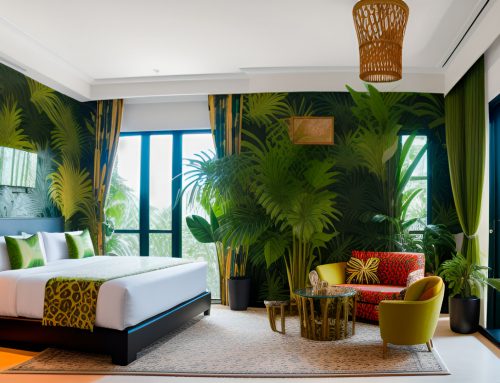 Interior design: a jungle hotel room