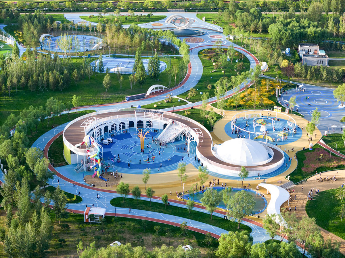 Design of a smart sports park, Ordos, China