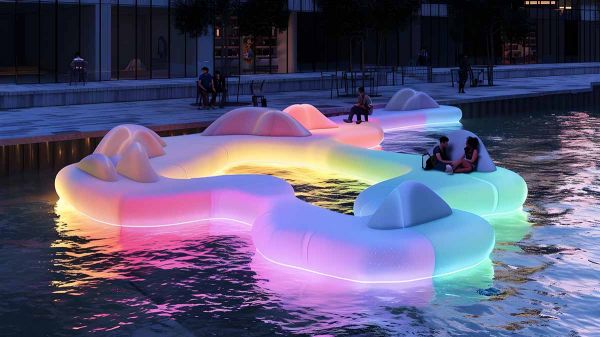 Floating bench for aquatic environments – Amusement Logic