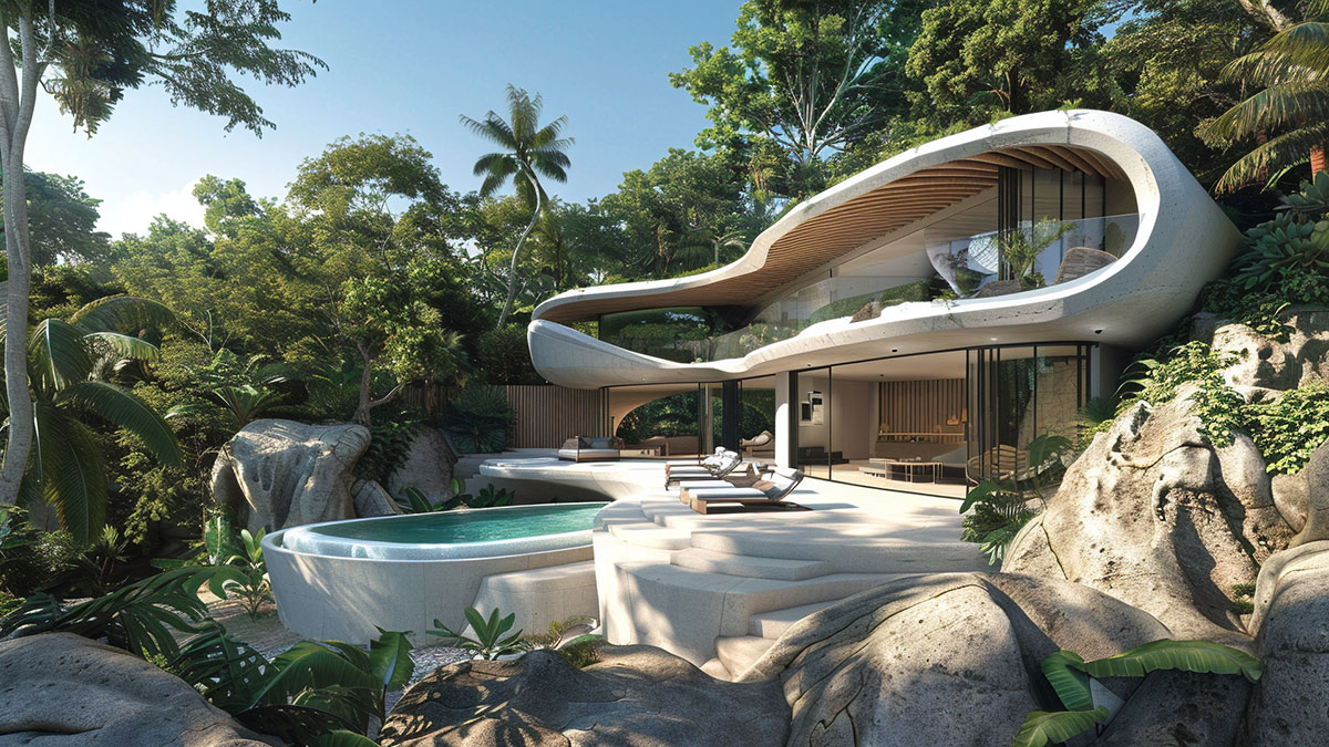 Hotel room design for the Seychelles or the Maldives