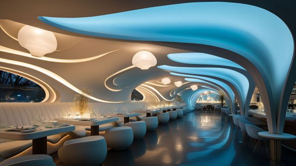 Visionary architecture for a restaurant interior – Amusement Logic