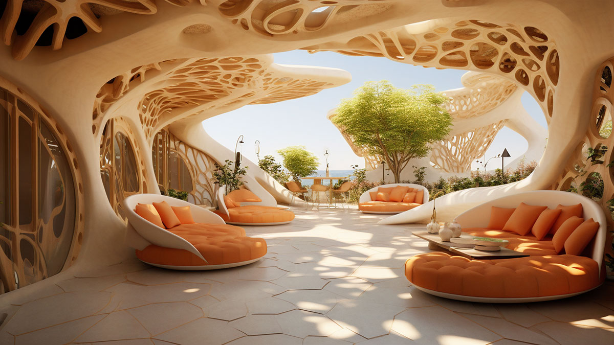 A designer organic pavilion