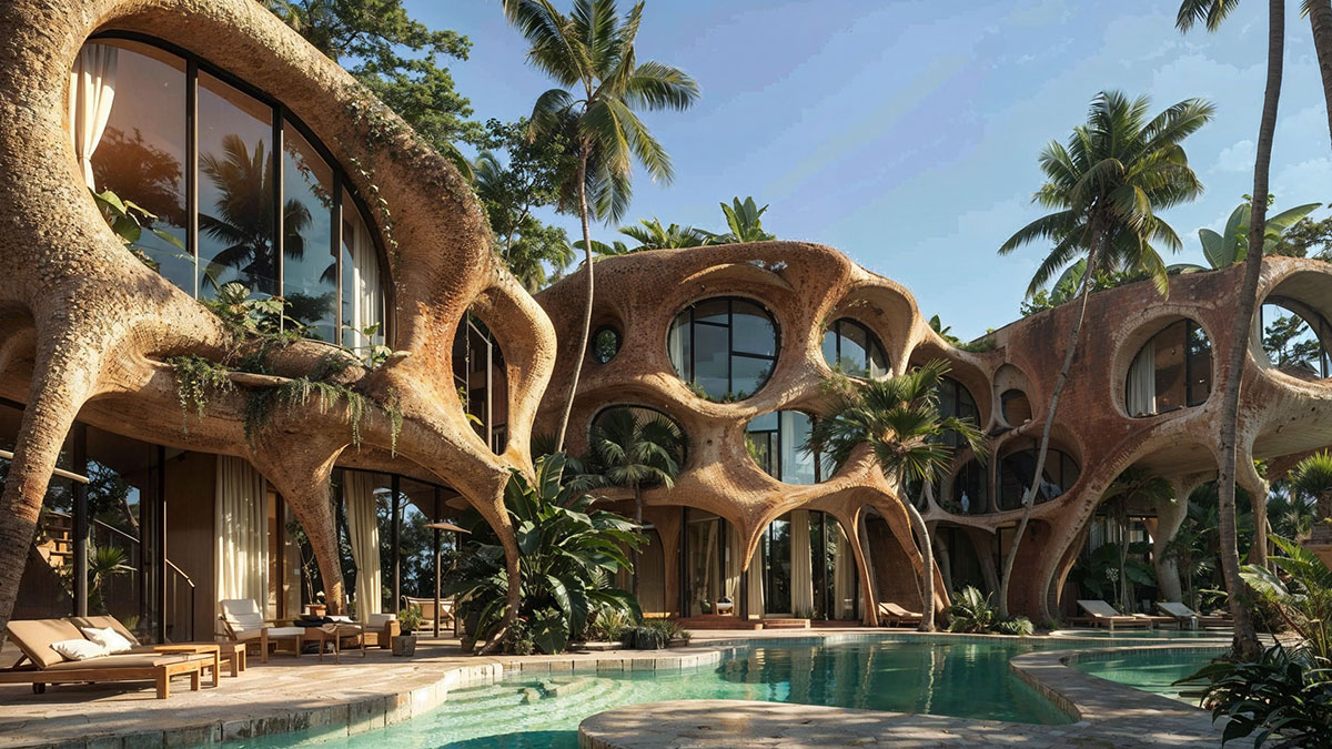 Distinctive architecture: a resort hotel with a unique character