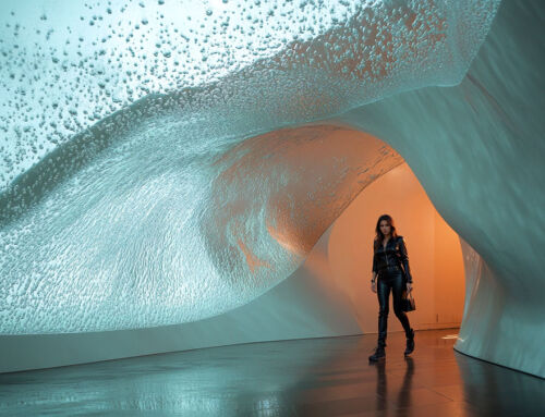 A sensorial interior design of liquid shapes