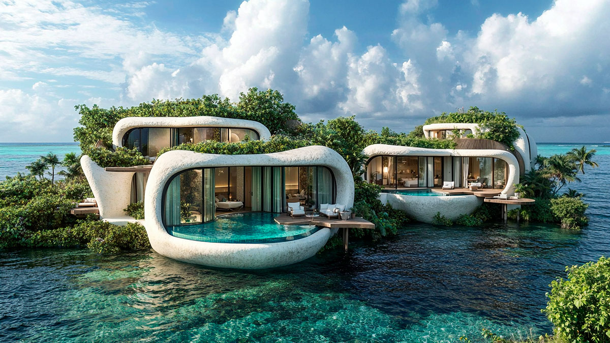 Floating villas, island of luxury