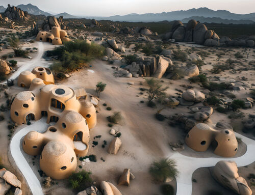 Earth, sand and rock, architecture in the desert