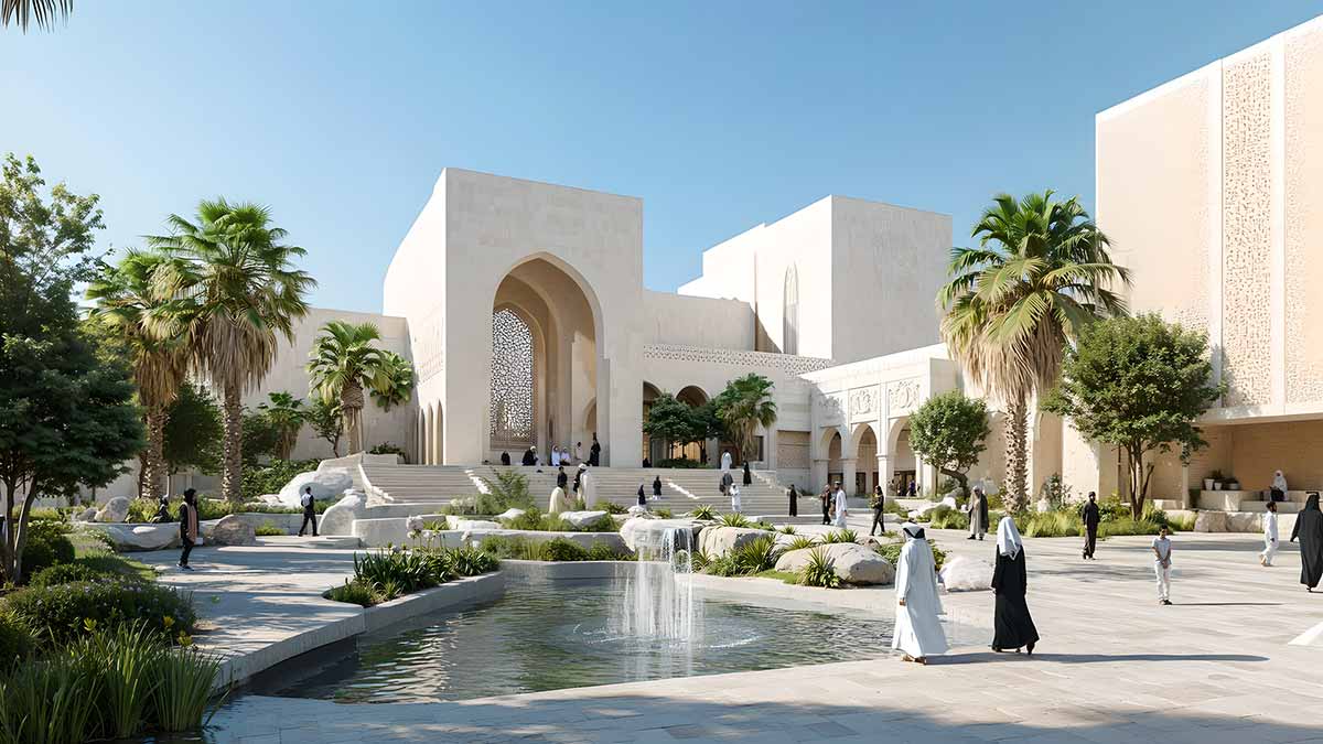 Monumental complex with echoes of Arab tradition