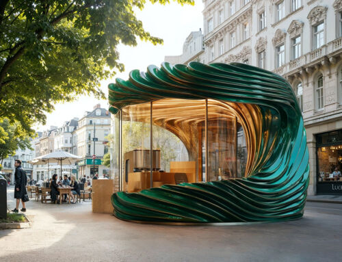 A street kiosk of pure design