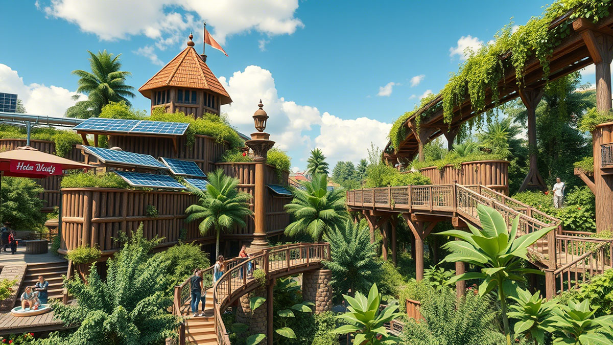 Sustainability in theme parks: materials