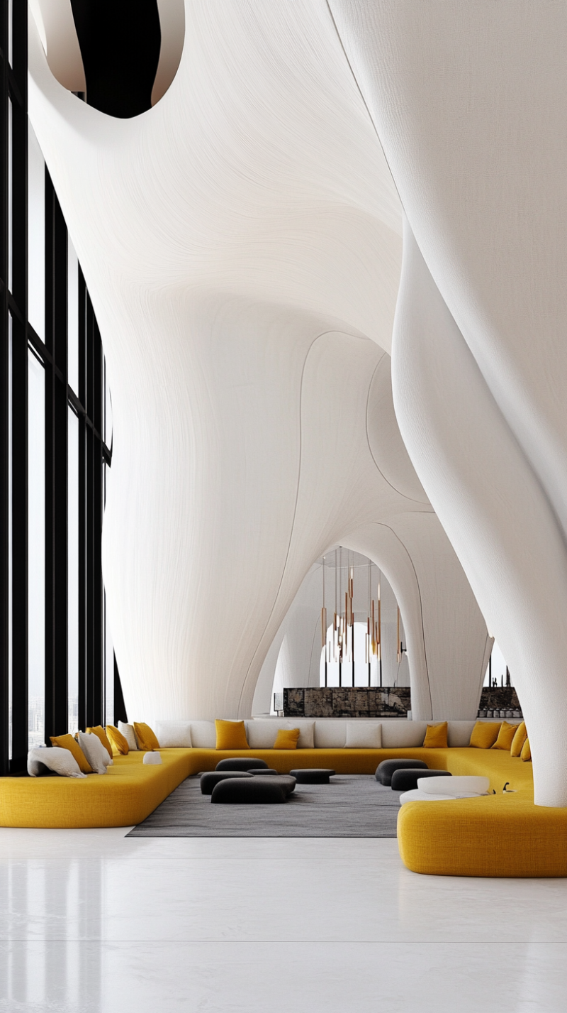 An interior design of contrasts, personal and non-transferable
