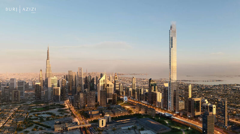 Launch of Burj Azizi, the world's second tallest tower, Dubai