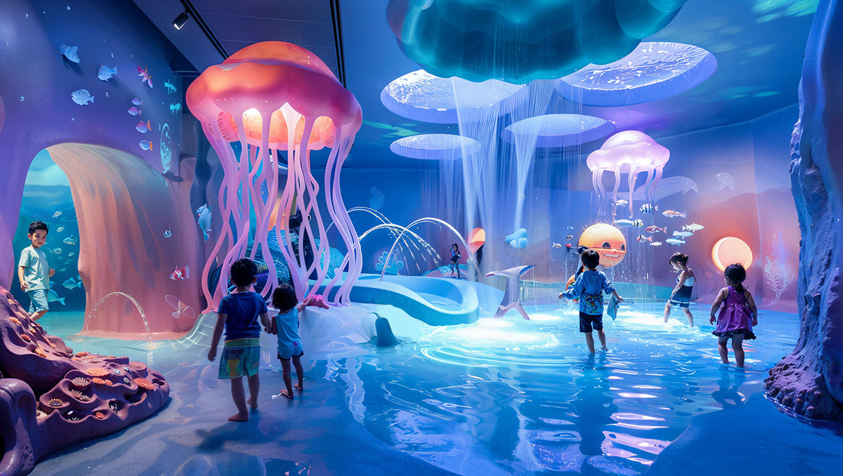 Indoor immersive children’s universes: the bottom of the sea
