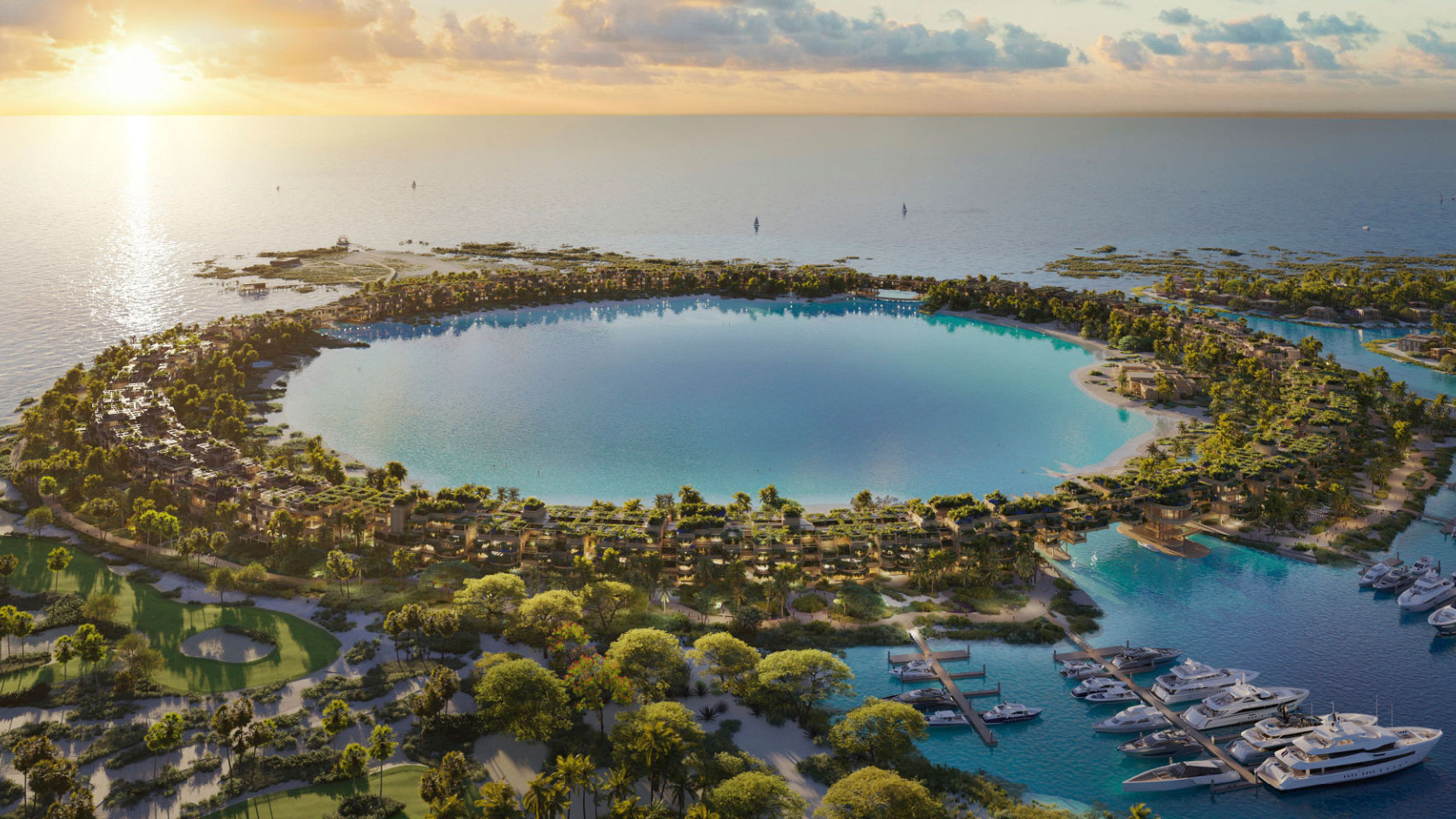 Laheq Island, a residential resort like a “forever garden”