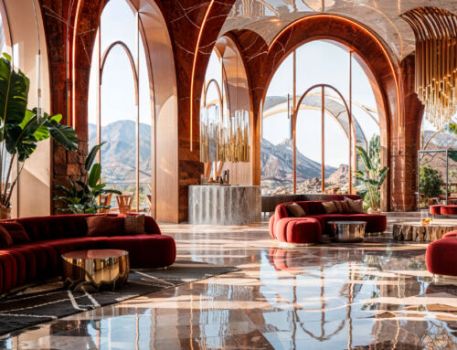 Marble lobby for a luxury hotel