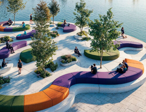 Colourful islands, street furniture