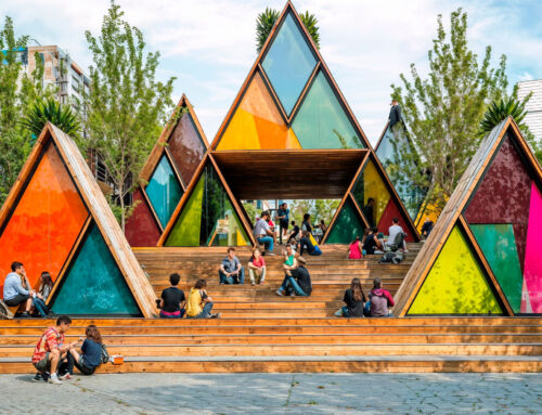 Prismatic pavilions for leisure and culture