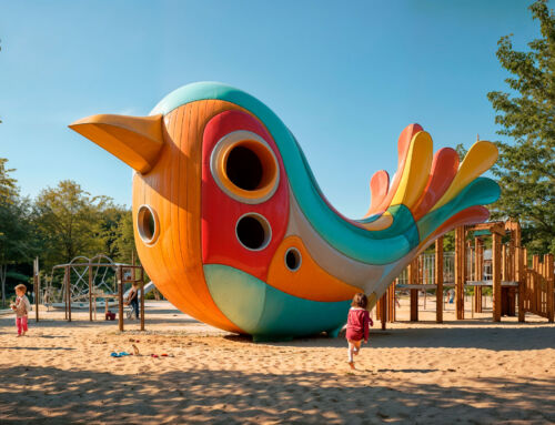 Vintage toy structures for children’s play