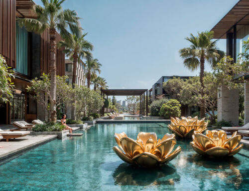Golden Lotus, swimming pool of a dream resort hotel