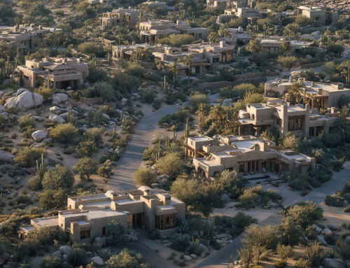 A residential development in arid lands