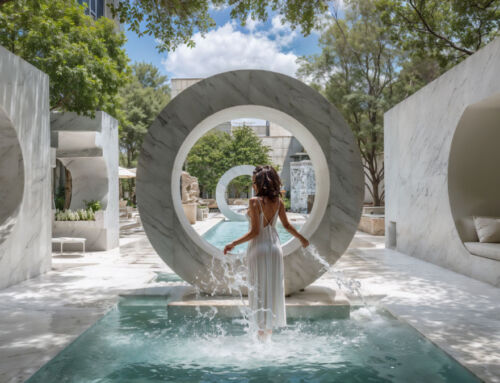 Between solemn and intimate, design with travertine