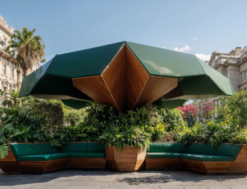 Modular and prefabricated urban rest areas