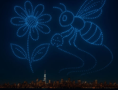 Skies painted with drones