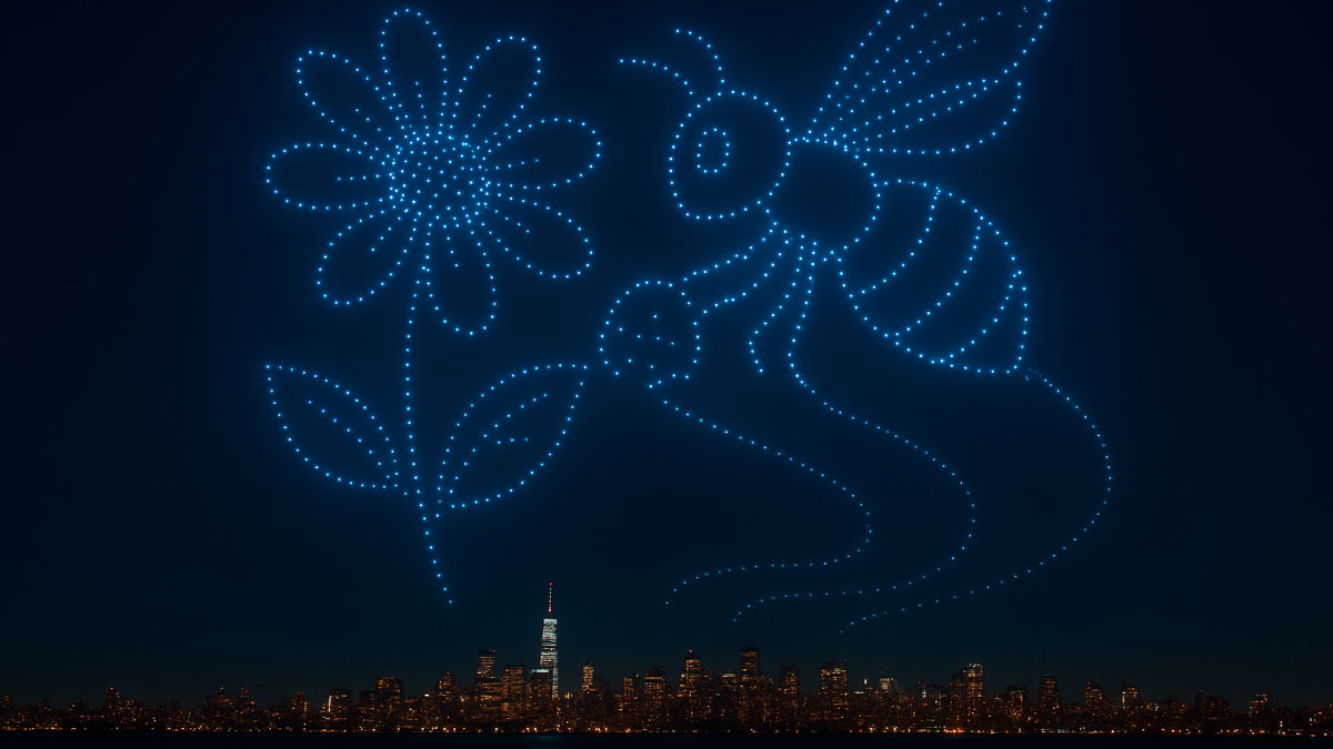 Skies painted with drones