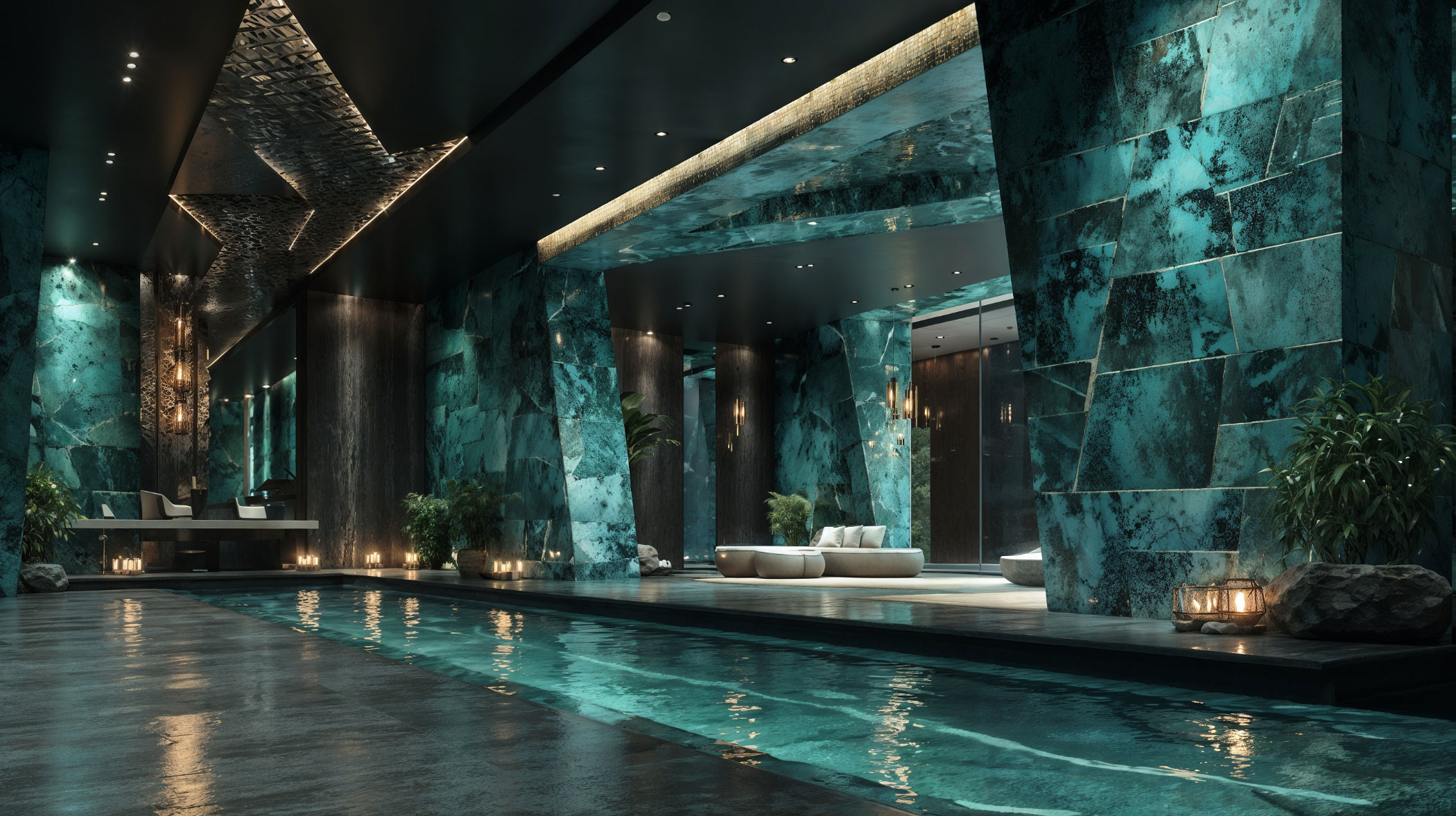 Materials architecture, solid interior design