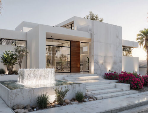 Architecture of a villa in the Mediterranean