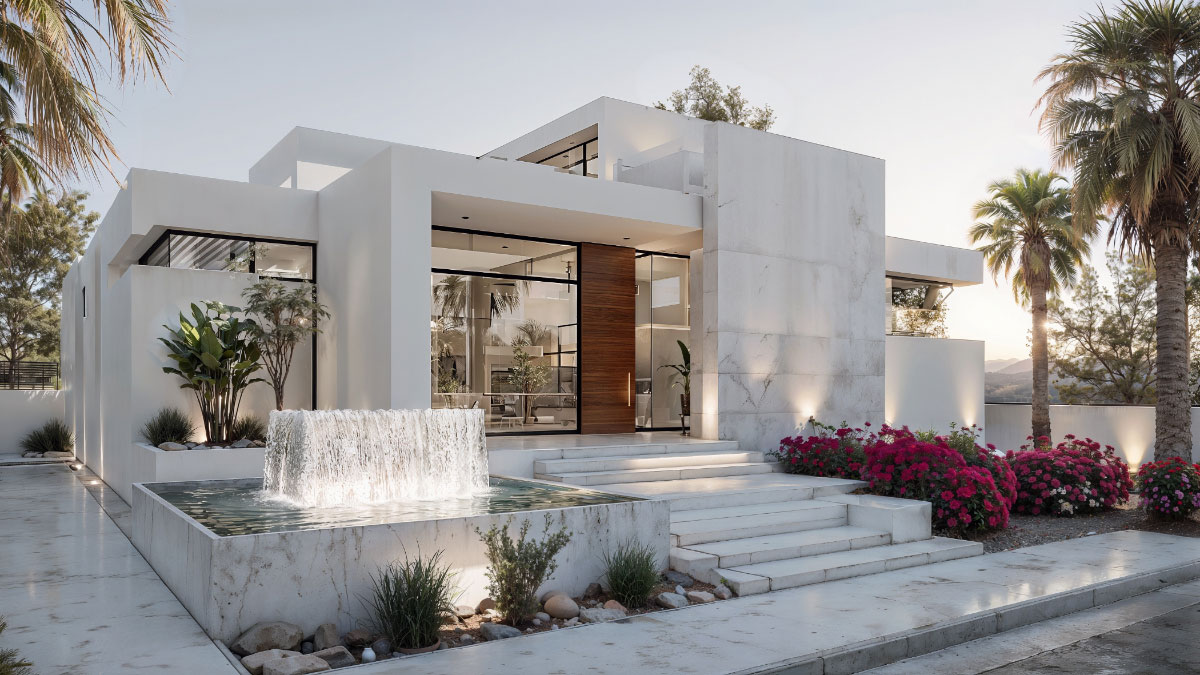 Architecture-of-a-villa-in-the-Mediterranean-C Architecture of a villa in the Mediterranean