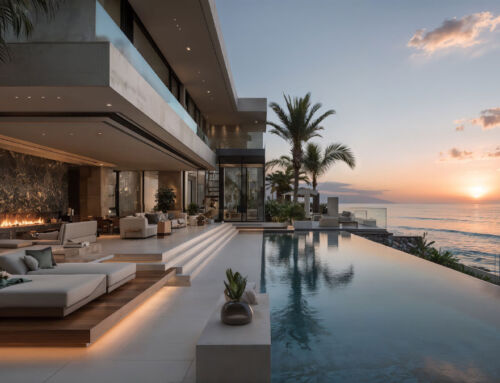 The architecture disappears and only the essentials remain: the horizon, the light, the sea…