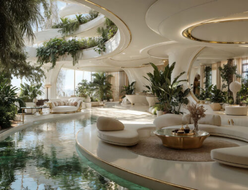 Luxury architectural interior design, or exclusive interior architecture