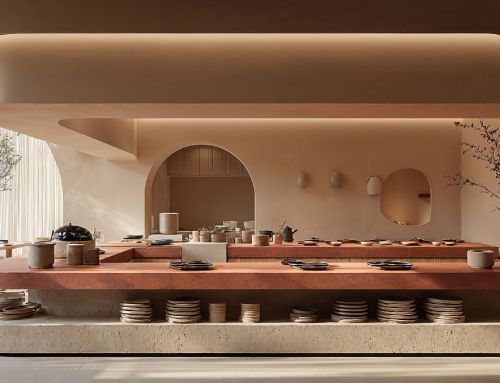 Architecture as a backdrop in buffets and restaurants