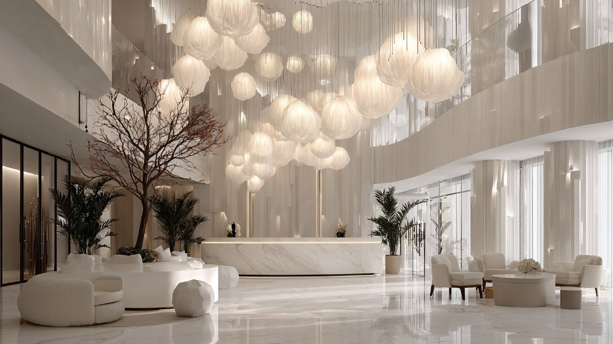 Excellence in the interior design of a top-class hotel