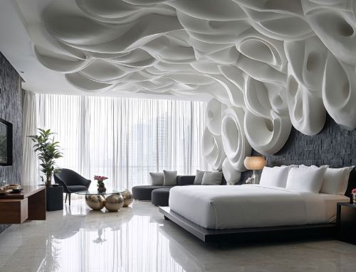 Sculptural geometries in interior design