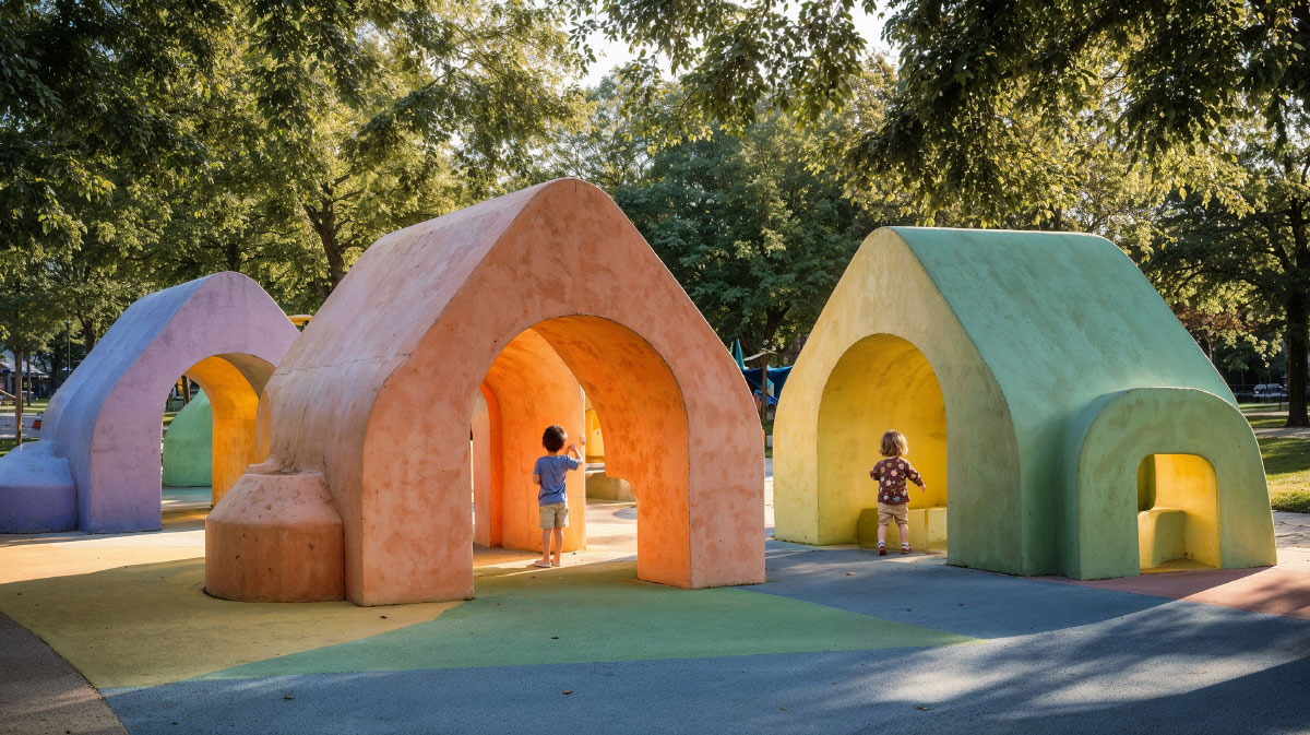 Mini spaces for children, mini architecture for play