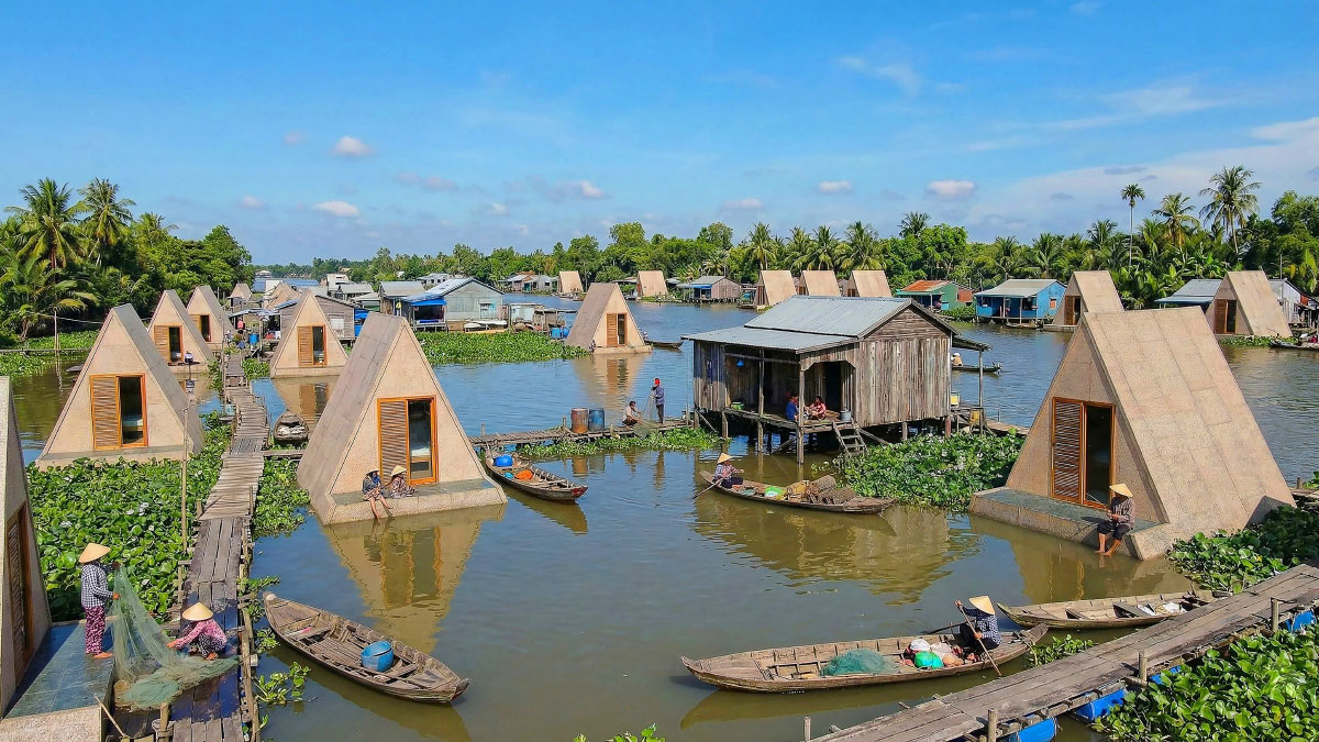 Floating prefabricated houses in Vietnam: when architecture adapts to the water