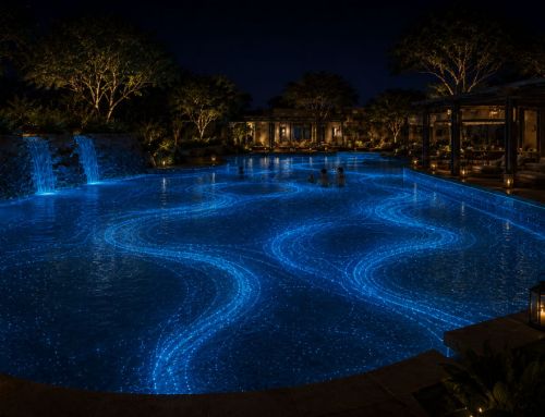 Glow-in-the-dark pools: a new night-time experience