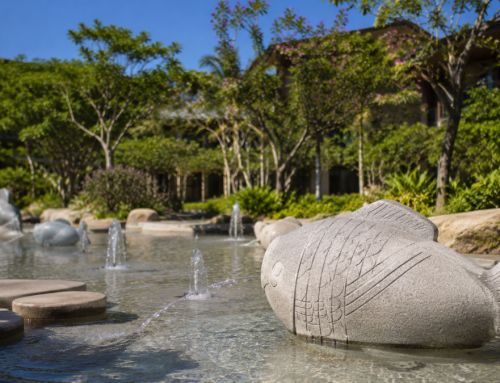 The language of the luxury resort also extends to the children’s water play areas