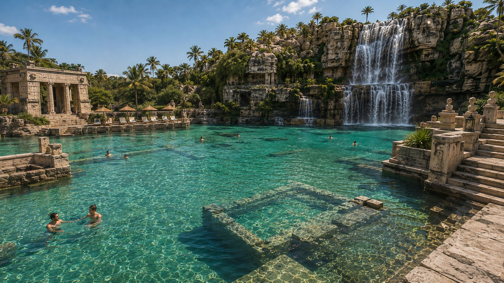 A dreamlike archaeological water park