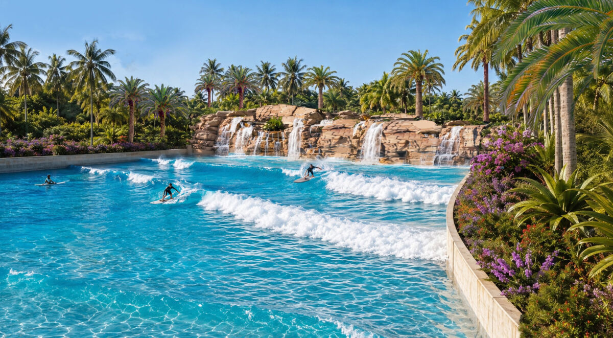 Modular Pool Components Easy Surf Pool, an innovation that transforms hotels and resorts into ...