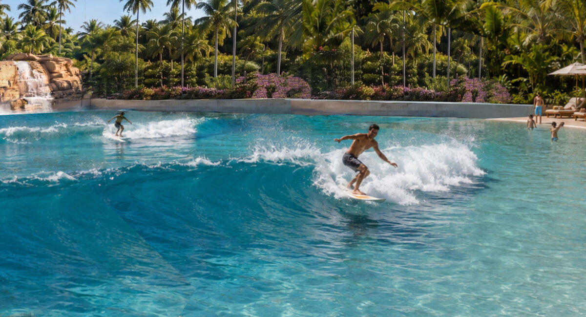 Modular Pool Components Easy Surf Pool, an innovation that transforms hotels and resorts into ...